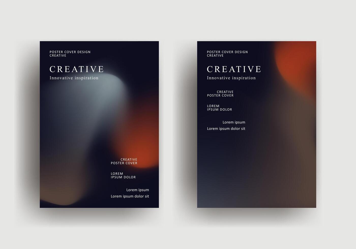 abstract fluid gradient poster design vector