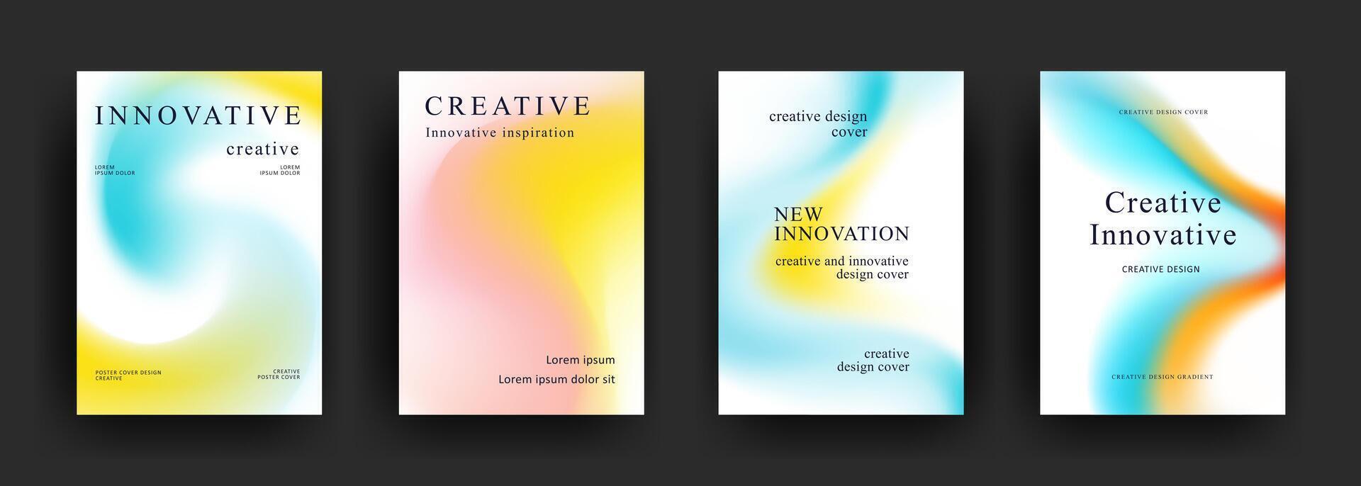 set of Minimal brochure layout and modern report business flyers poster template. vector