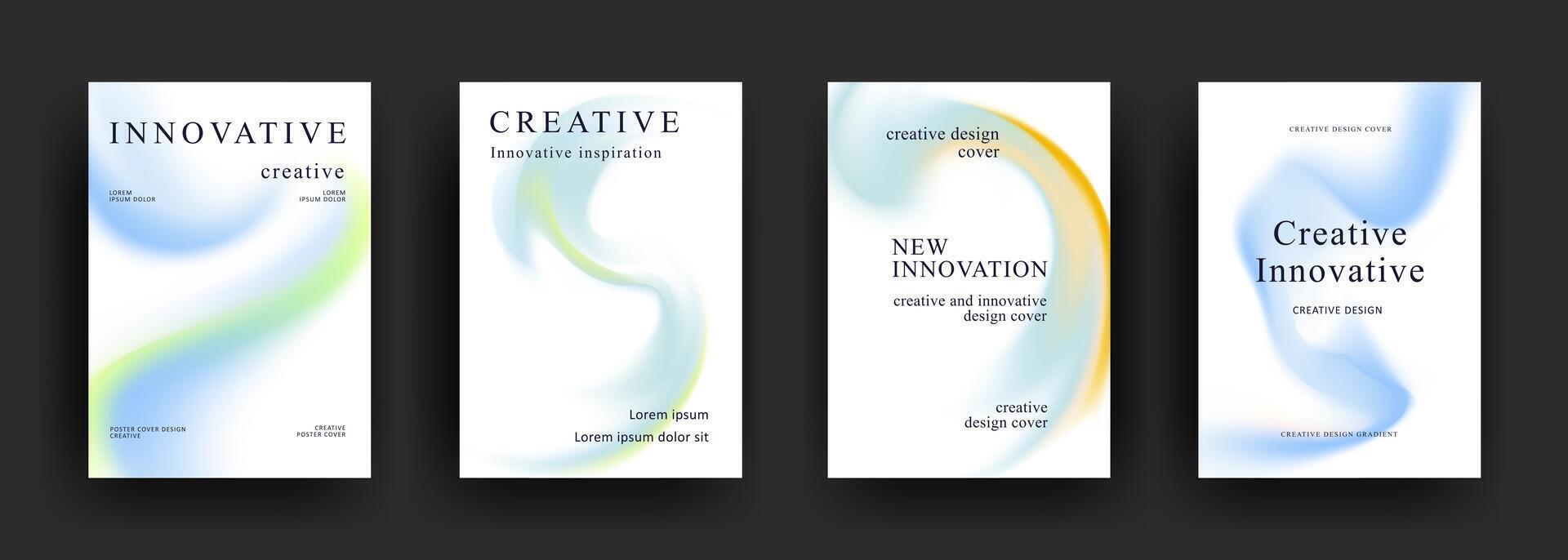creative fluid gradient brochure design and modern report business flyers poster template. vector