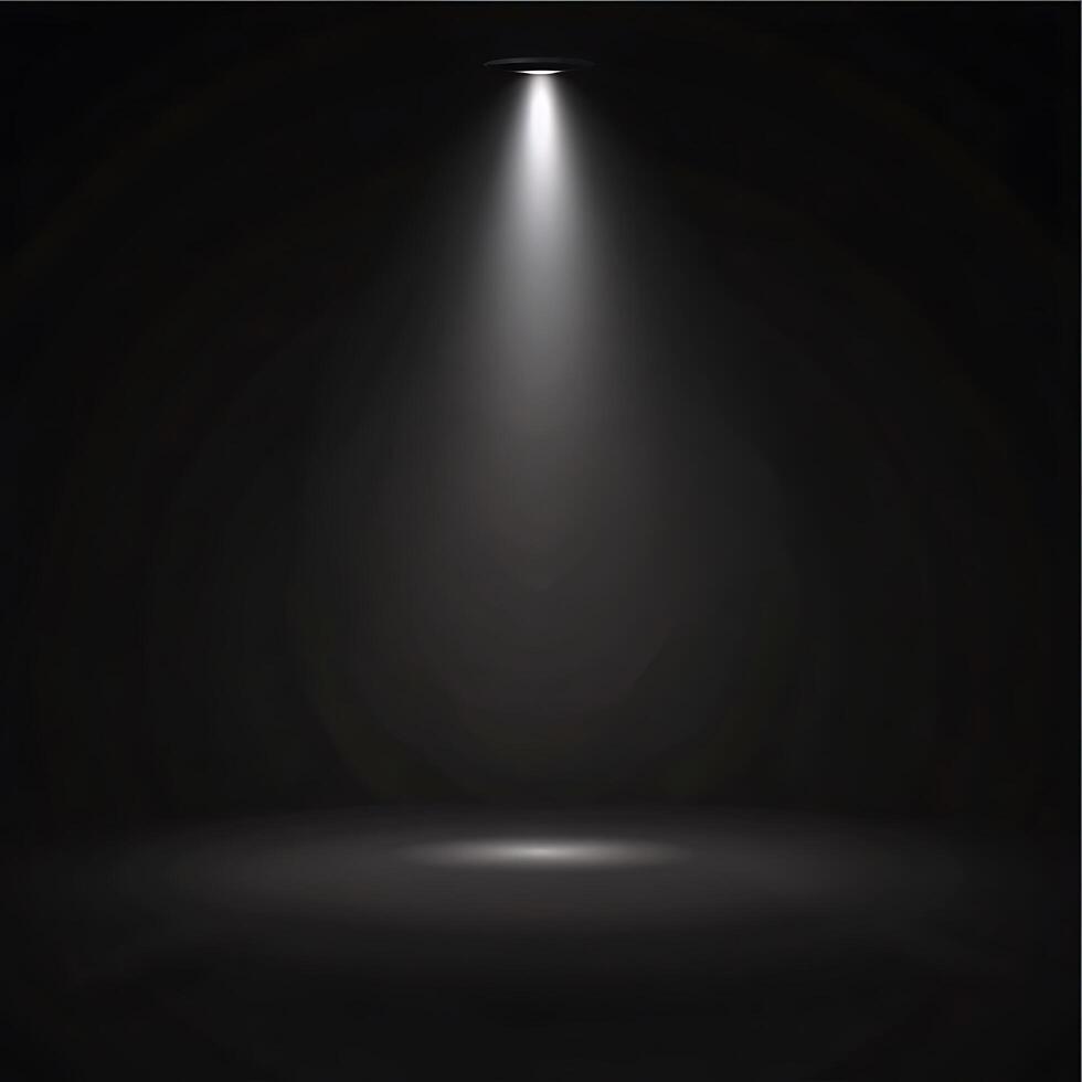 minimalistic spotlight in dark space photo