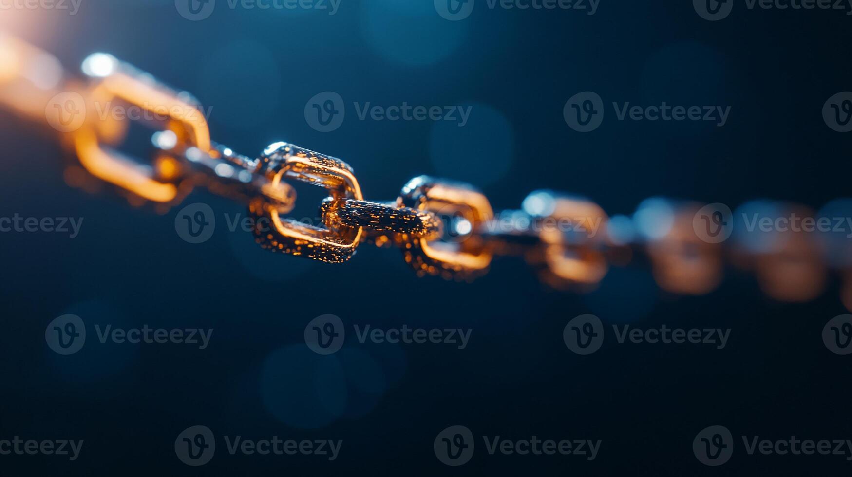 Chain links close-up, dark background, symbolic of connection and constraints. Possible use stock photo