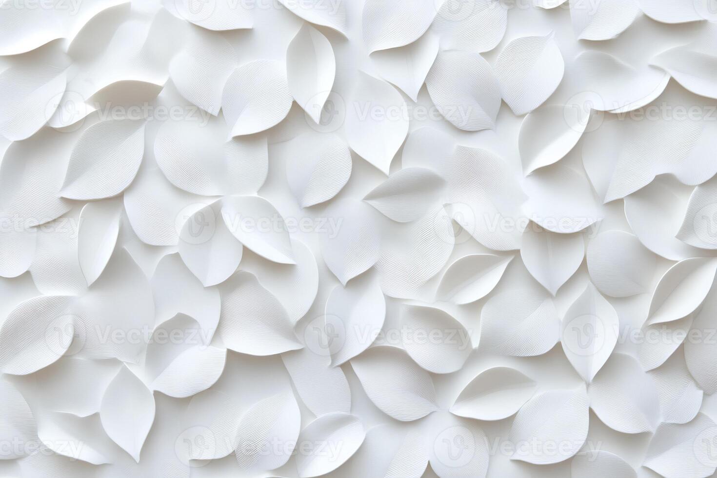 Abstract paper leaves pattern, white color photo