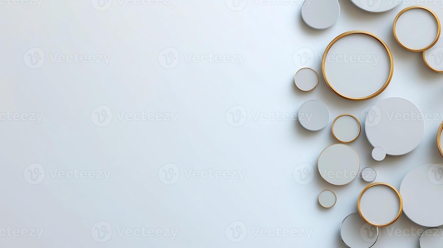 Abstract circles background, minimalist design, geometric shapes, modern, use for website or app background, trendy photo