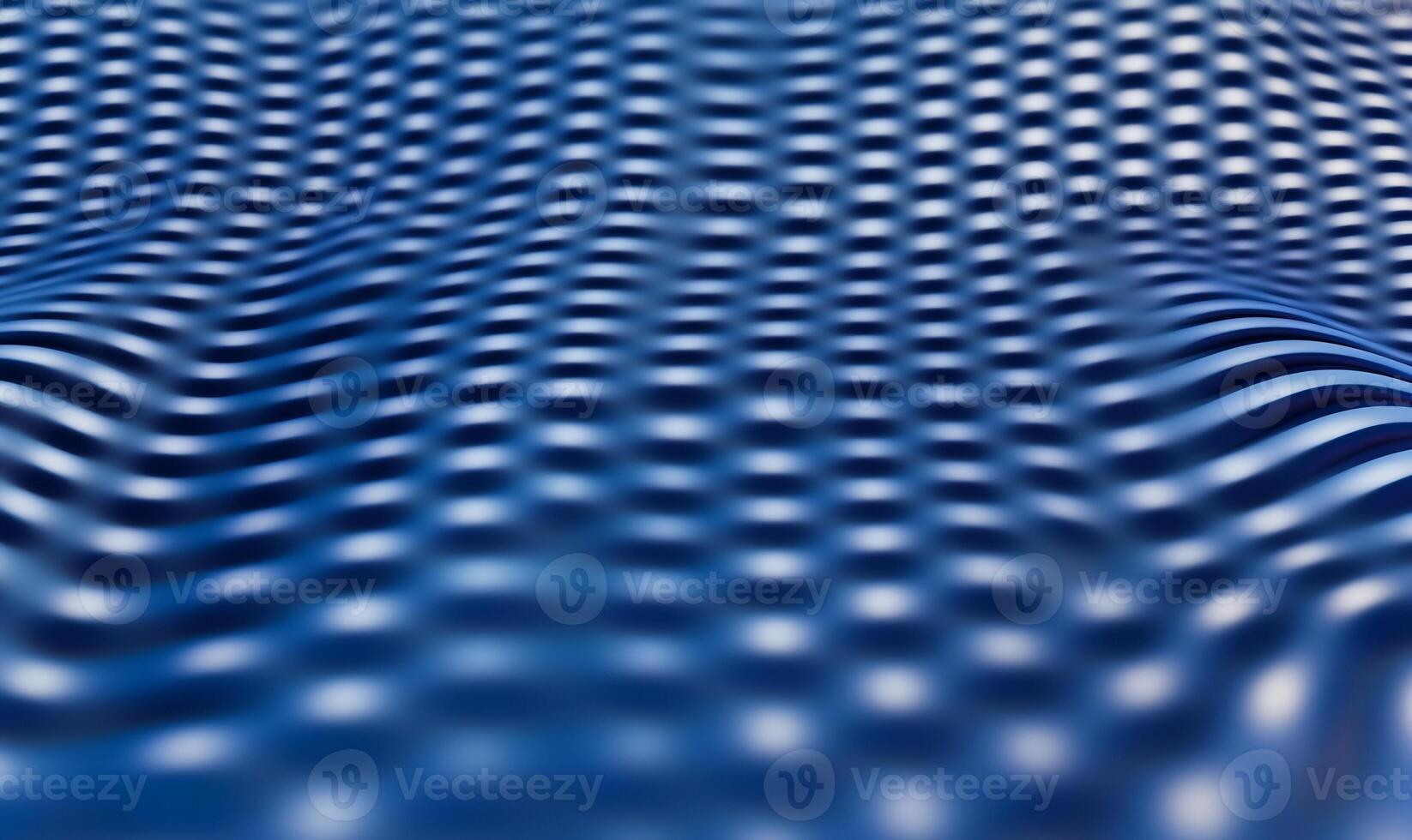 Abstract blue grid pattern, wavy texture. Possible use Background design element photo