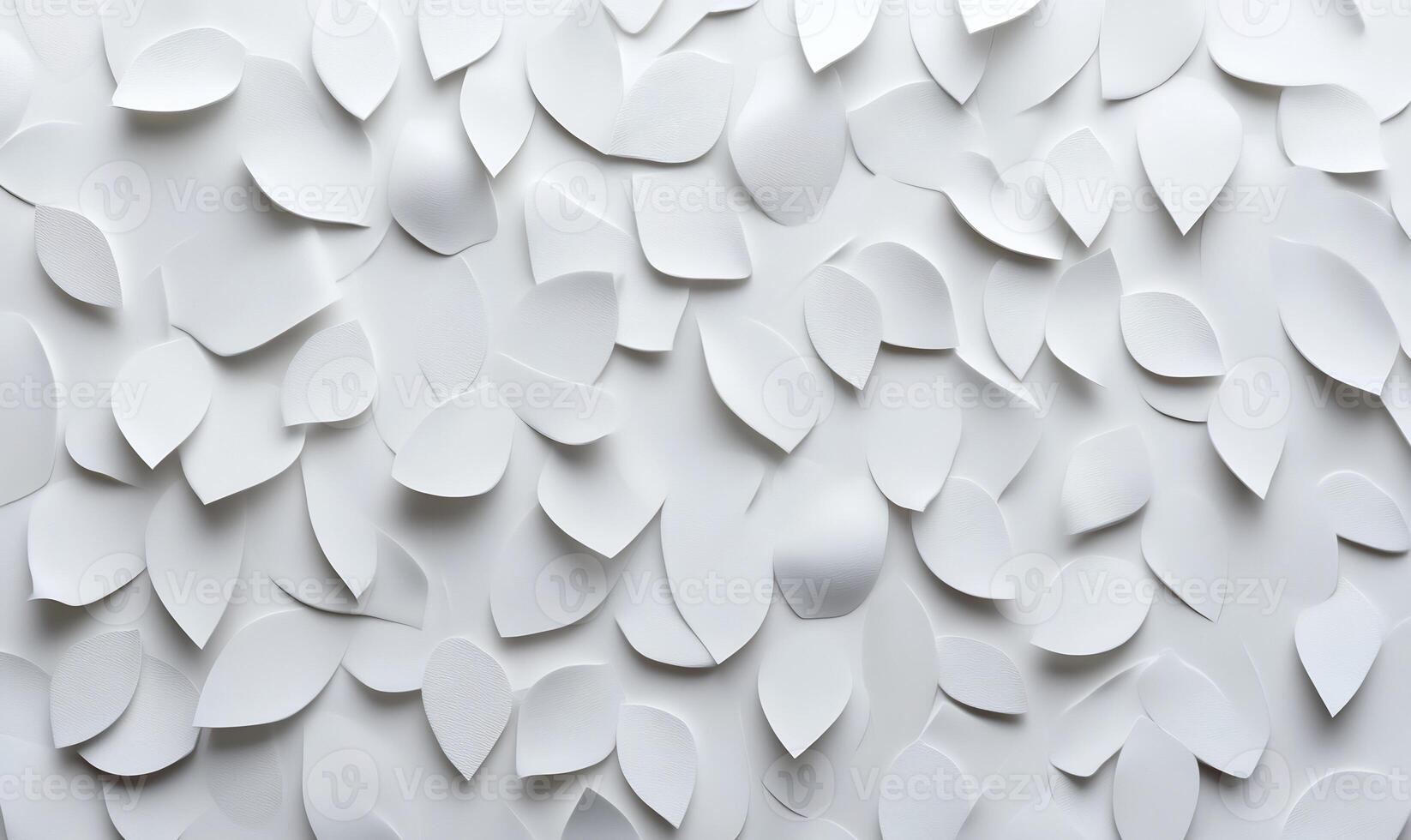 Abstract white paper leaves background pattern photo