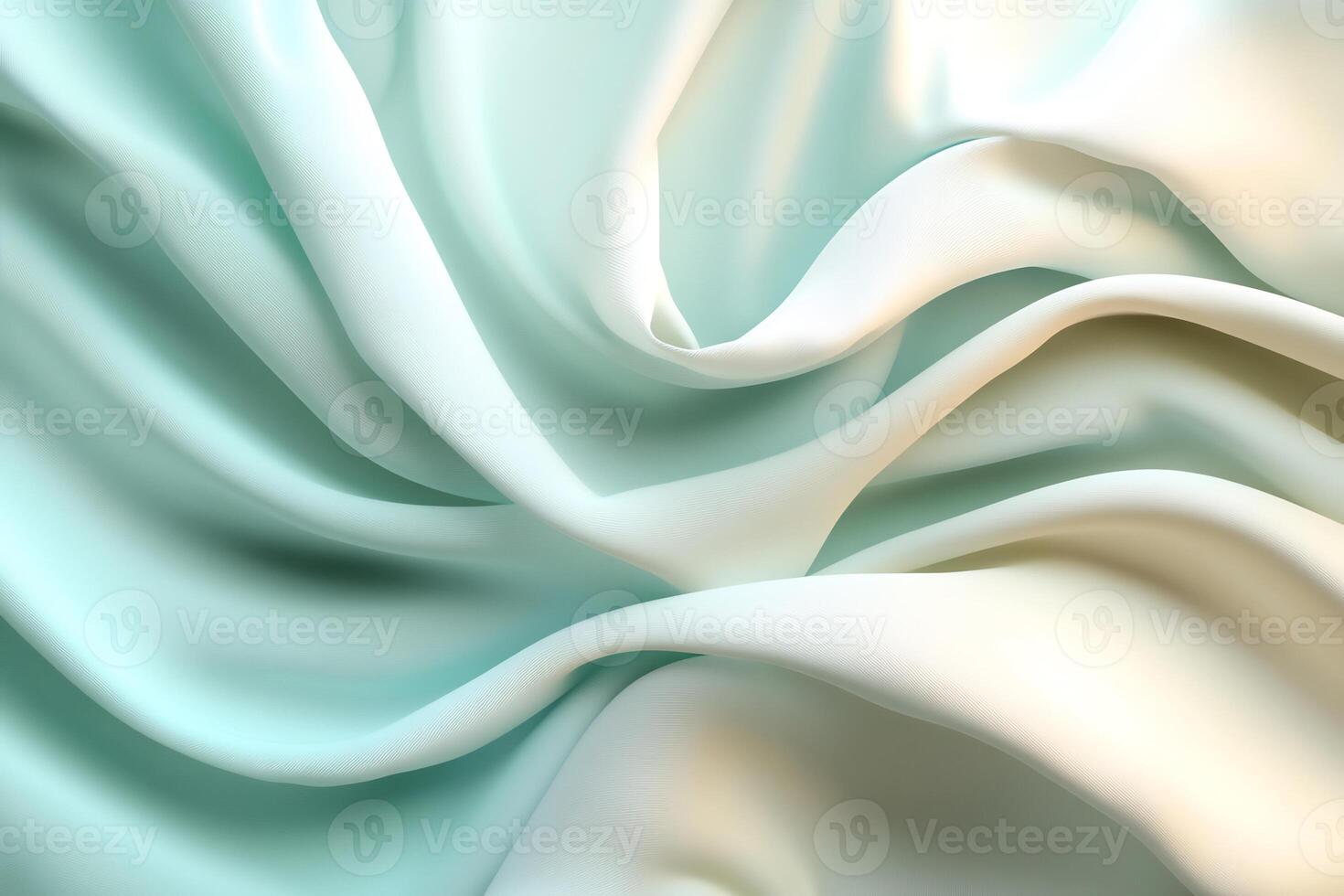 Smooth mint green fabric folds photo