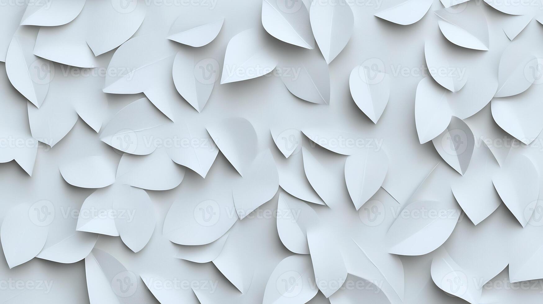 Abstract background of many white paper leaves. photo