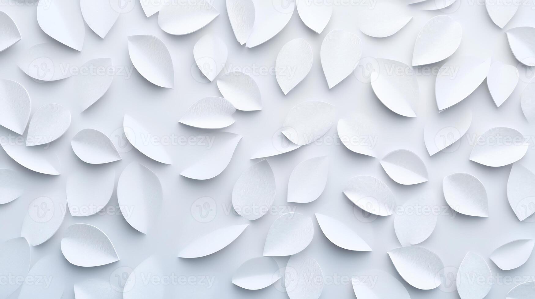 Abstract white paper leaf pattern background. photo
