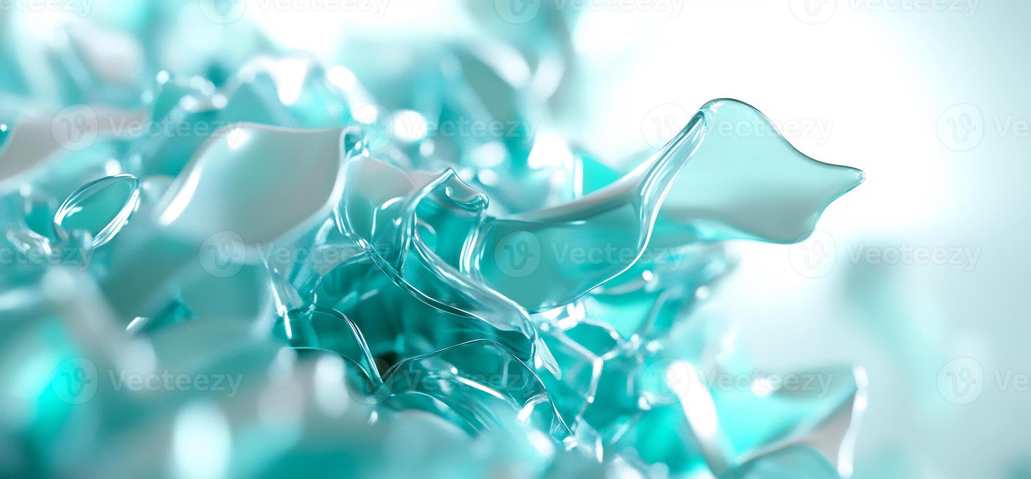 Abstract teal liquid splash. photo