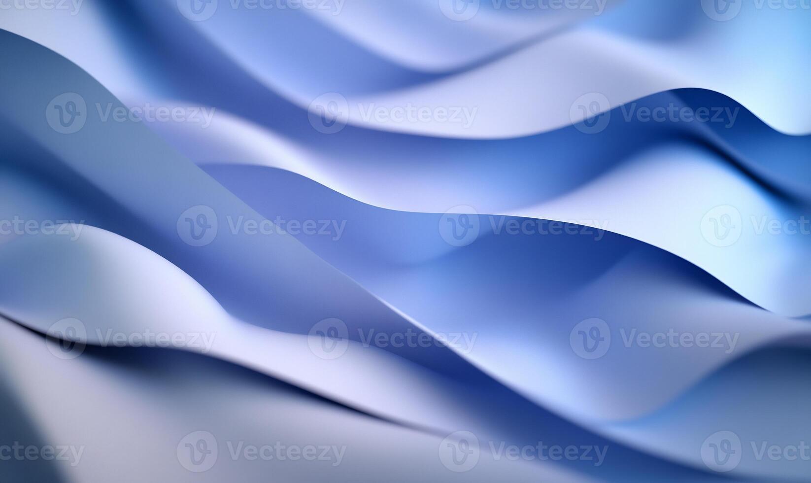 Abstract blue fabric background with wavy lines photo