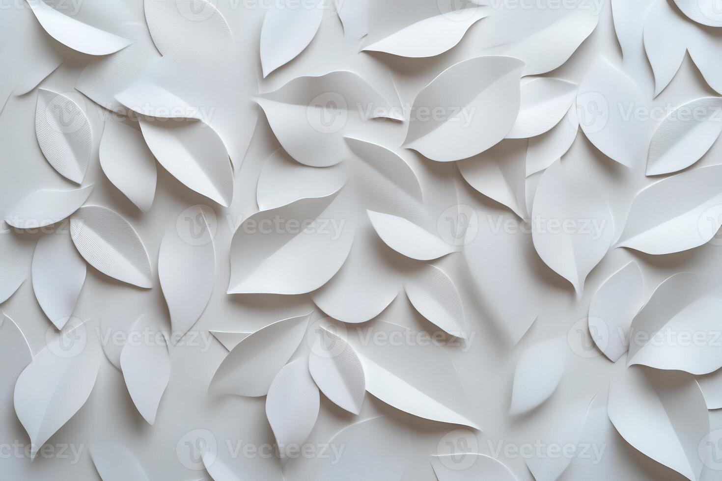 White paper leaves on a wall photo