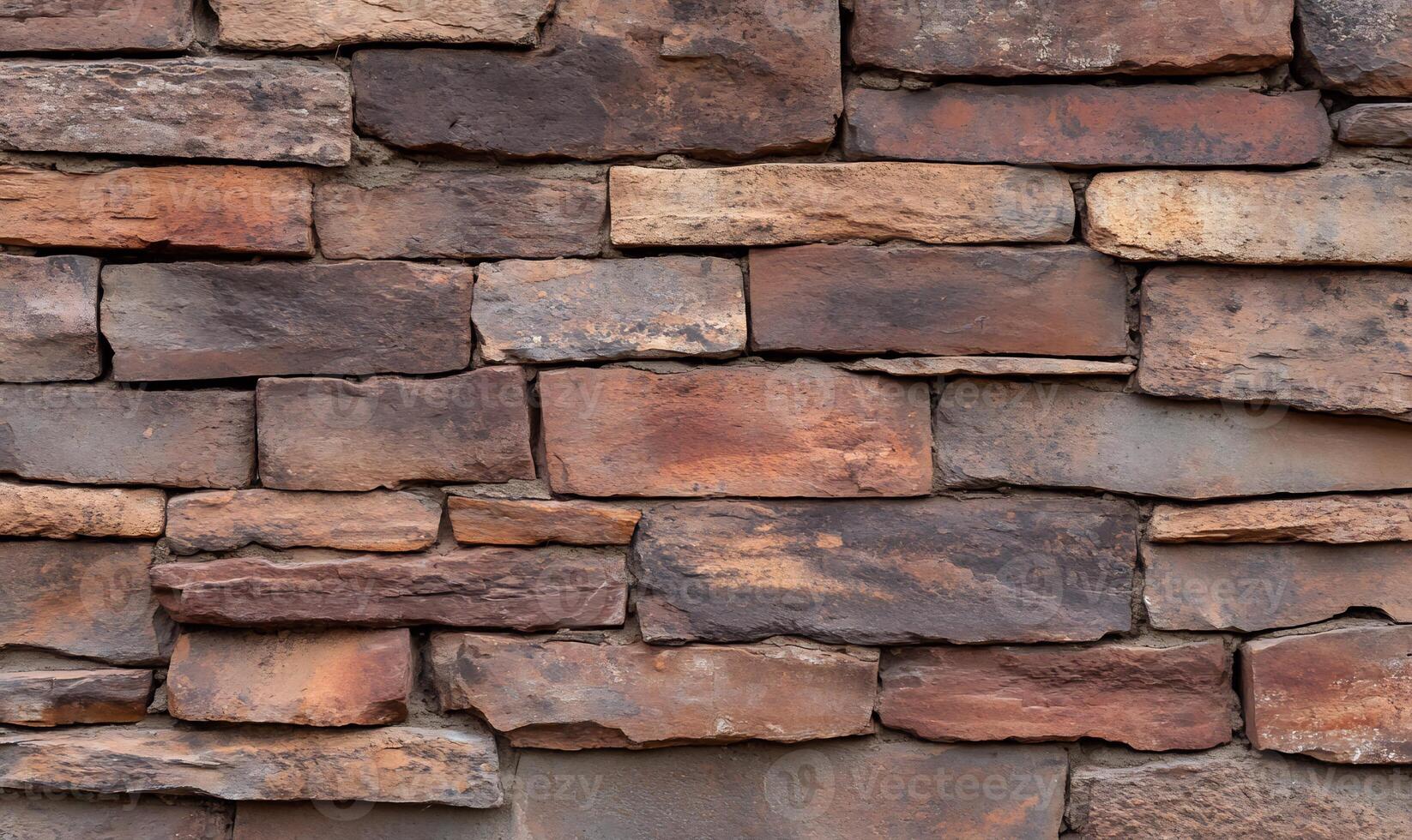 Rustic brown stone wall texture. photo