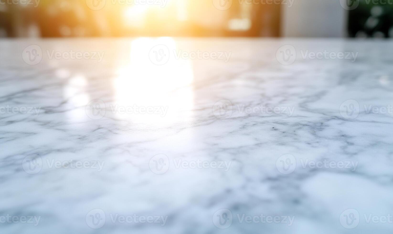 Polished marble surface with sunlight reflection. photo