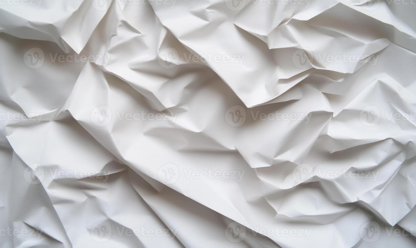 Abstract crumpled white paper texture photo