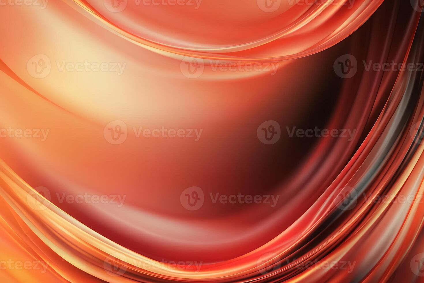 Abstract orange and red flowing curves background. photo
