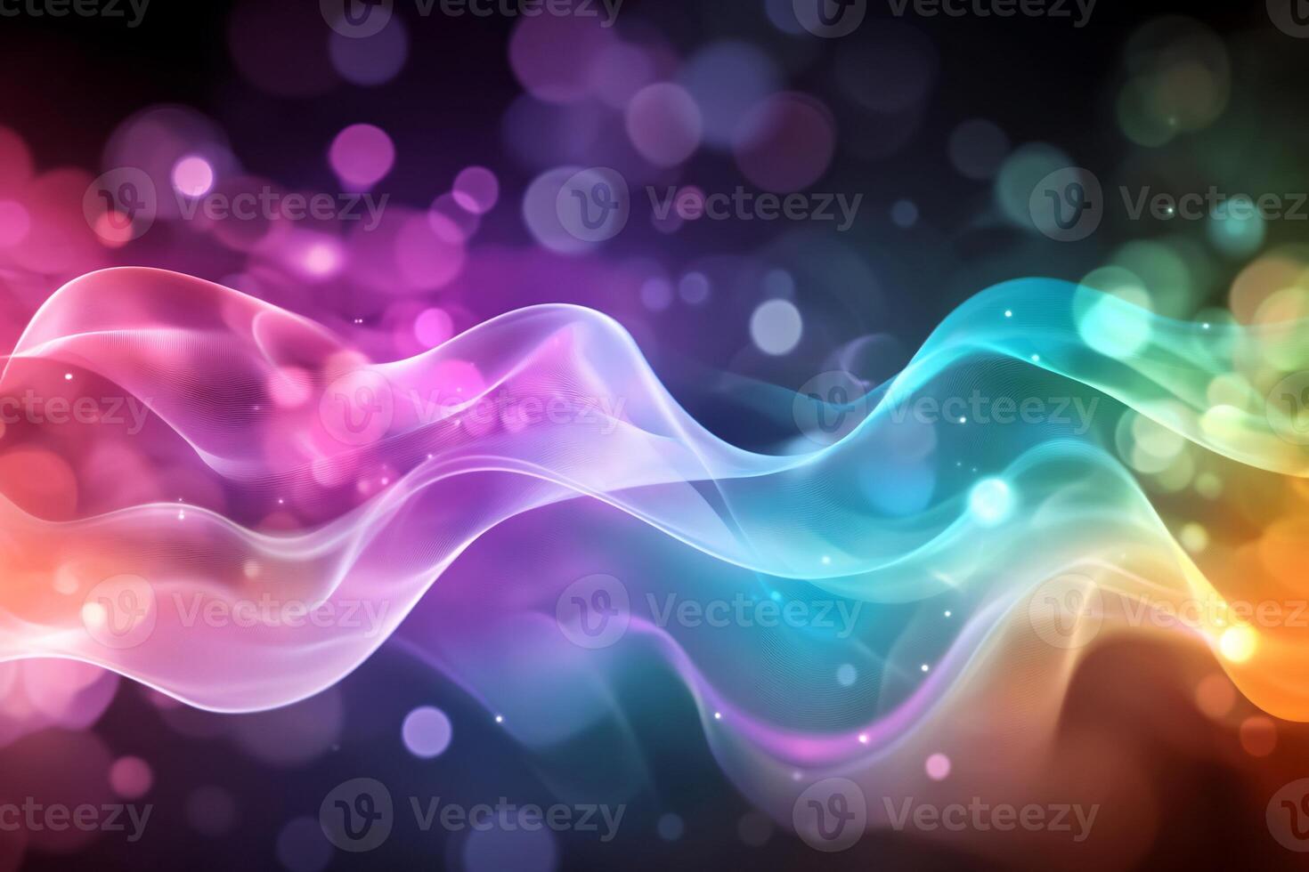 Abstract Colorful Smoke Waves Background, for Website Design photo