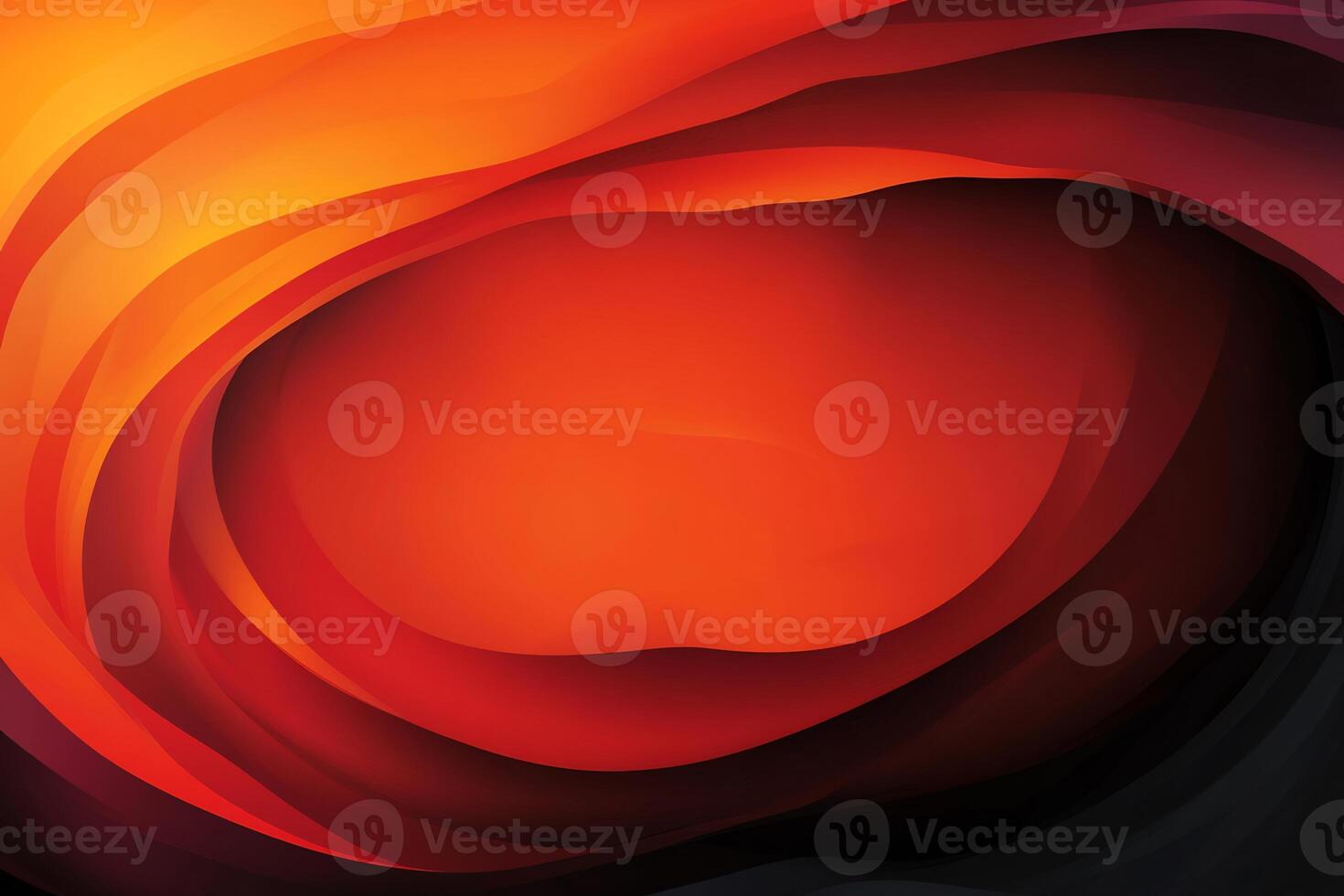 Abstract swirling vibrant orange and red background with deep shadows. photo