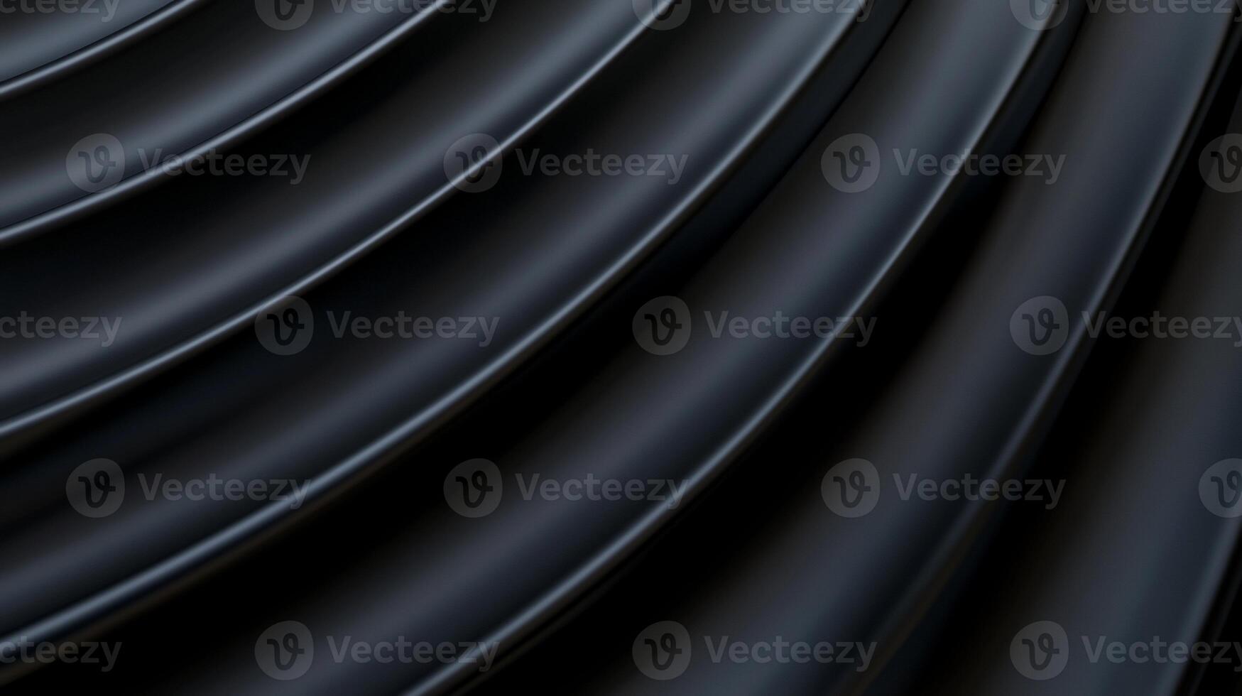 Abstract black fabric curves, elegant, smooth, flowing folds. photo