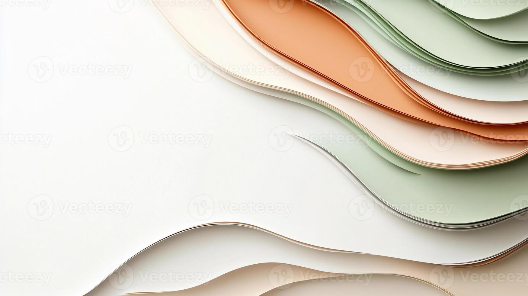 Abstract wavy pastel paper layers. photo