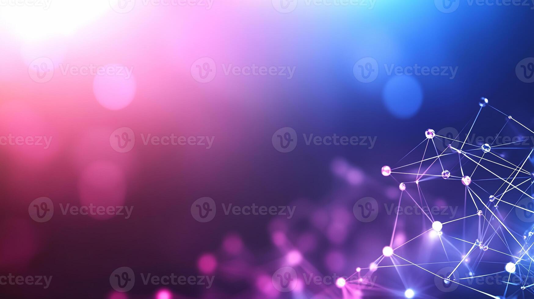 Abstract network connection glowing on dark background. photo