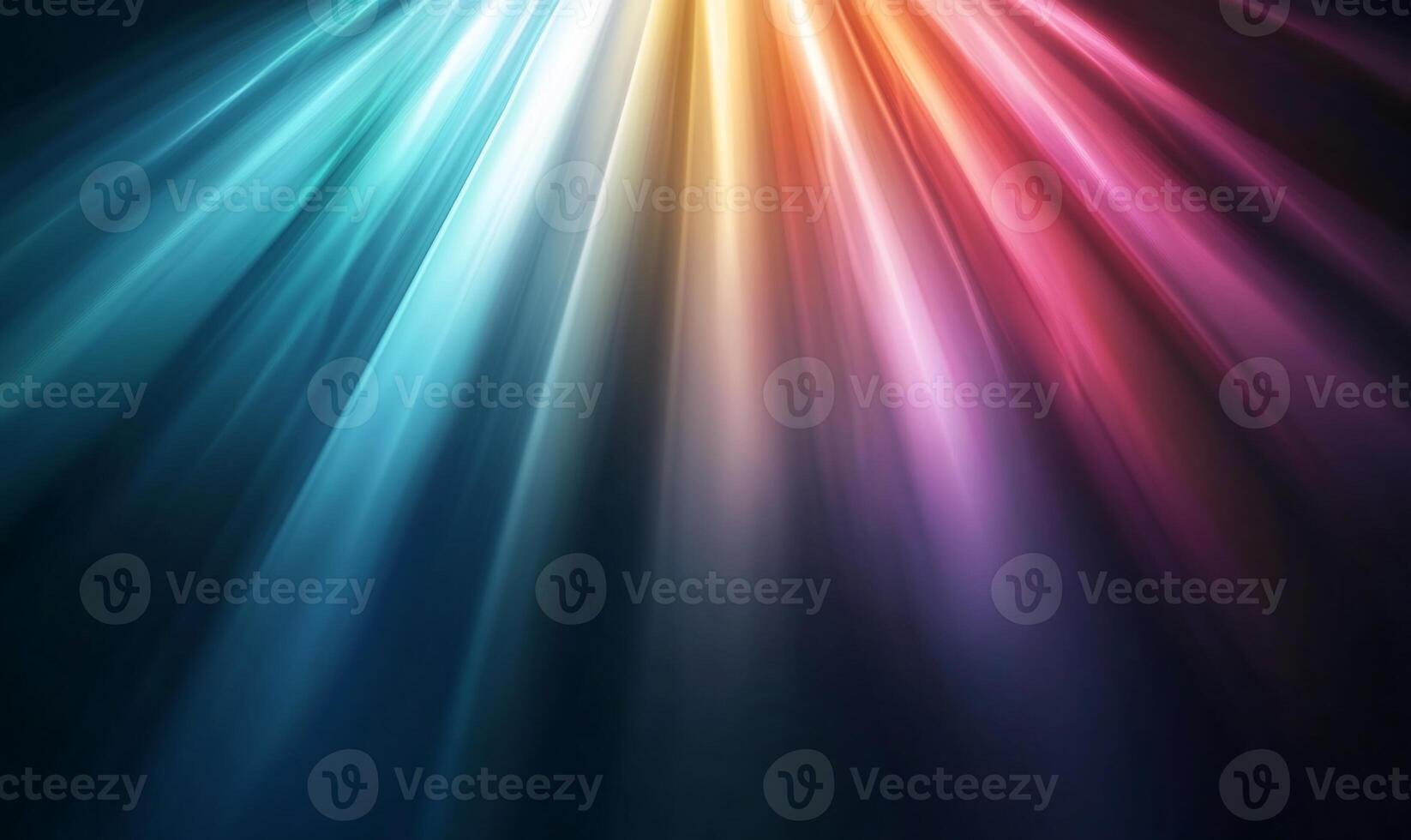 Abstract colorful light rays converging. photo