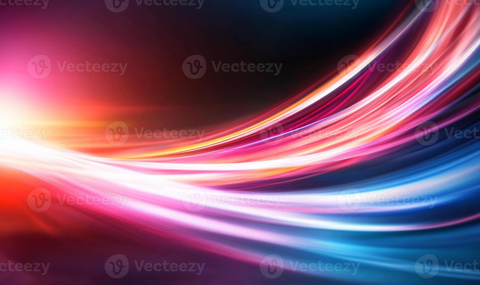 Abstract vibrant light streaks, dynamic curves, glowing energy. photo