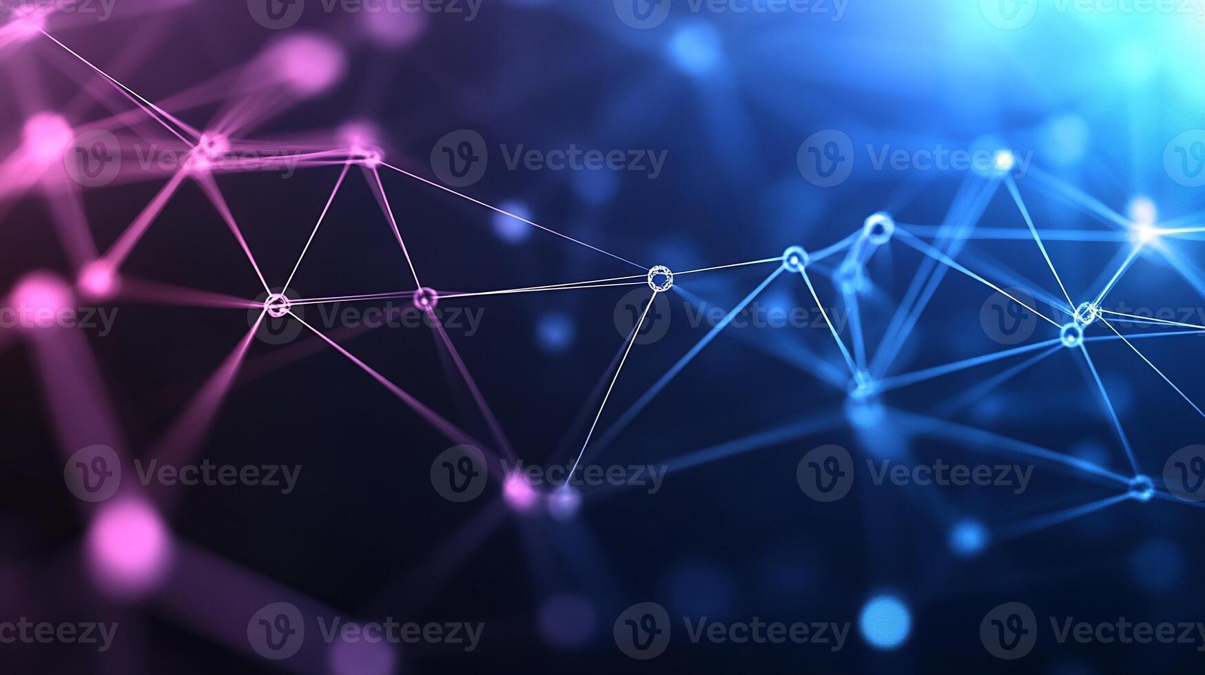Abstract network connection background with glowing nodes and lines photo