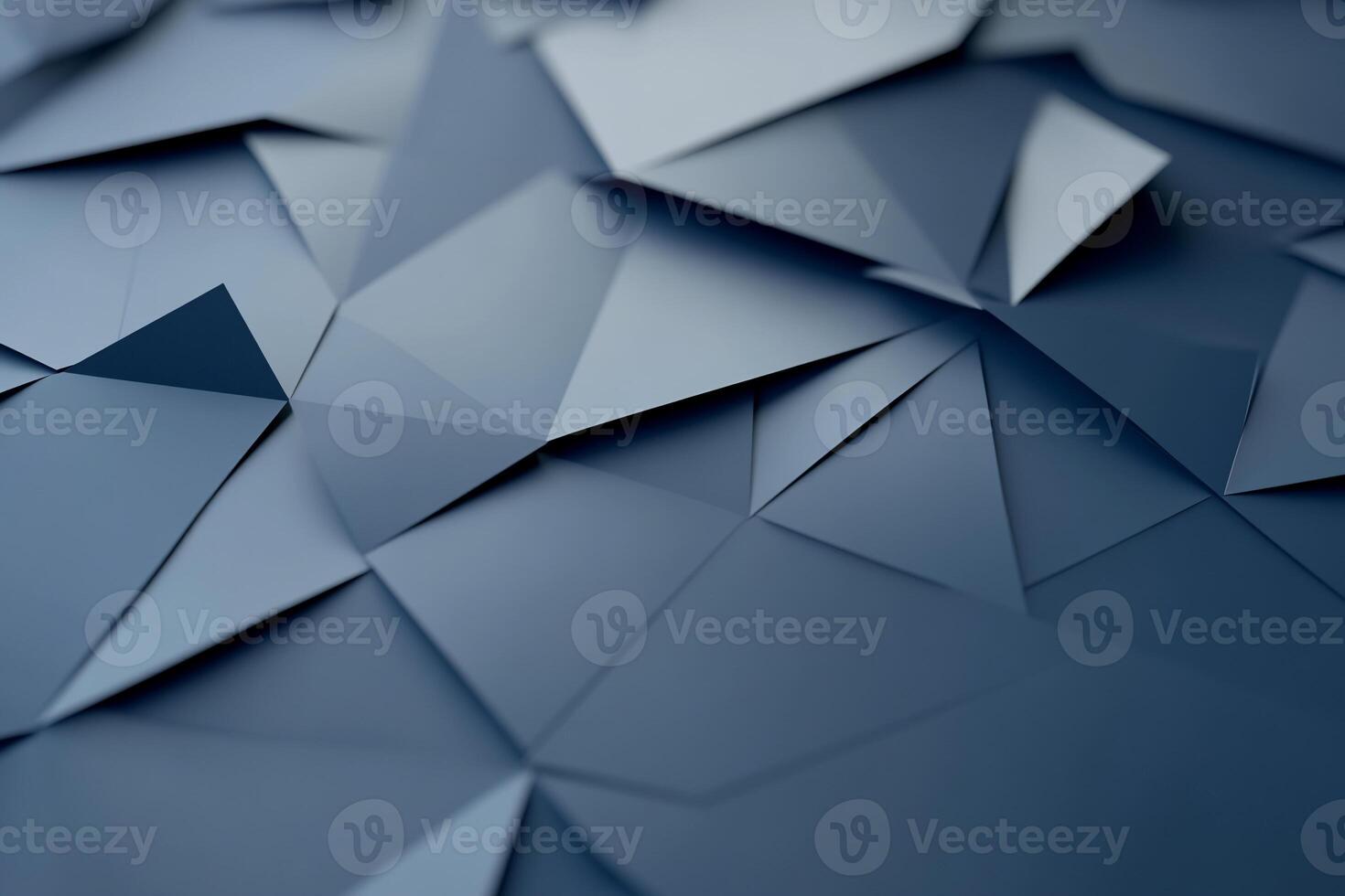 Blue abstract background with triangles photo