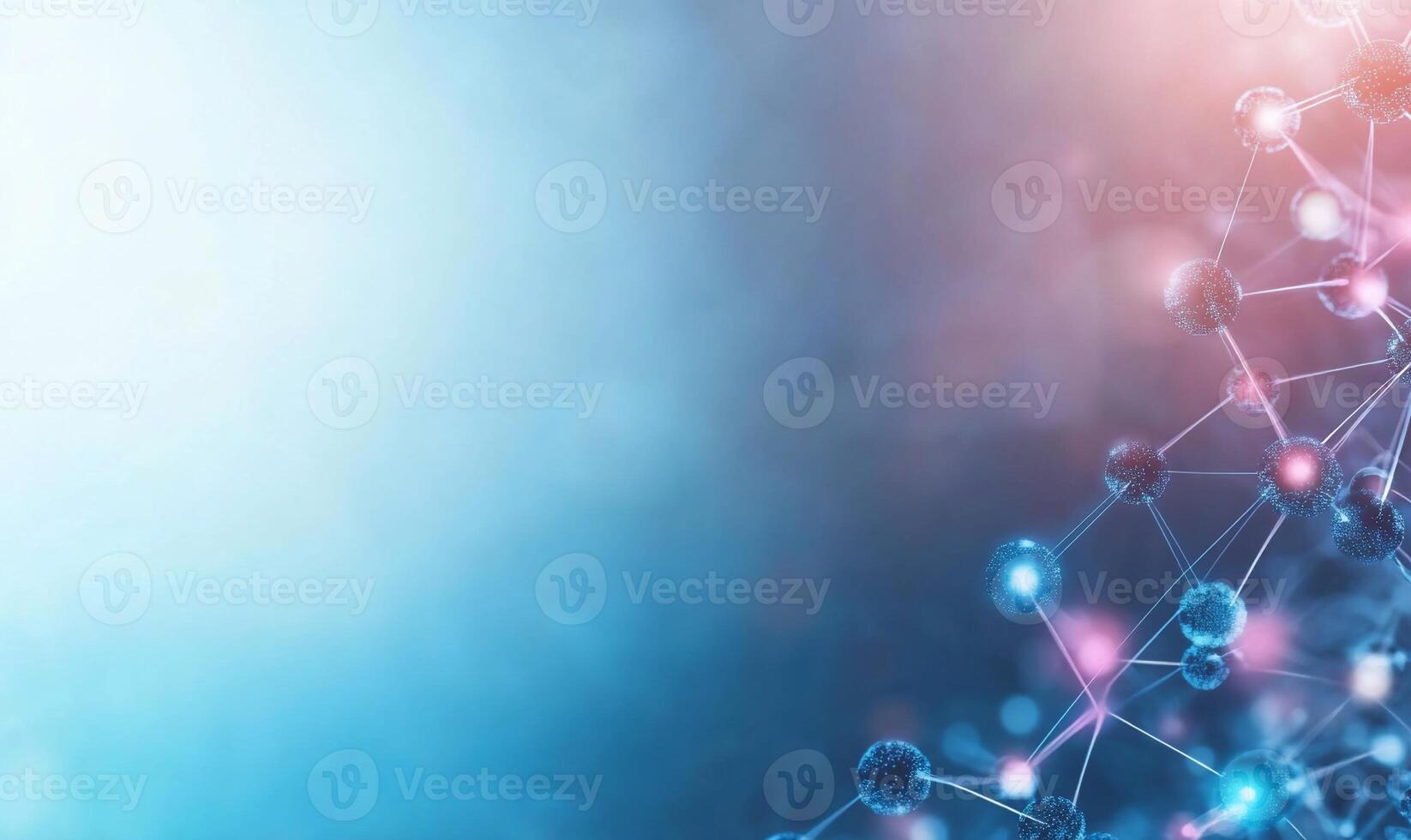 Abstract molecule structure, science, technology background. photo