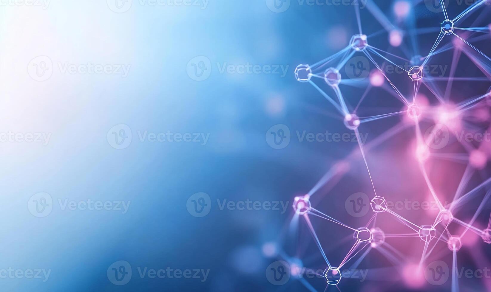 Abstract network connection nodes and lines. photo