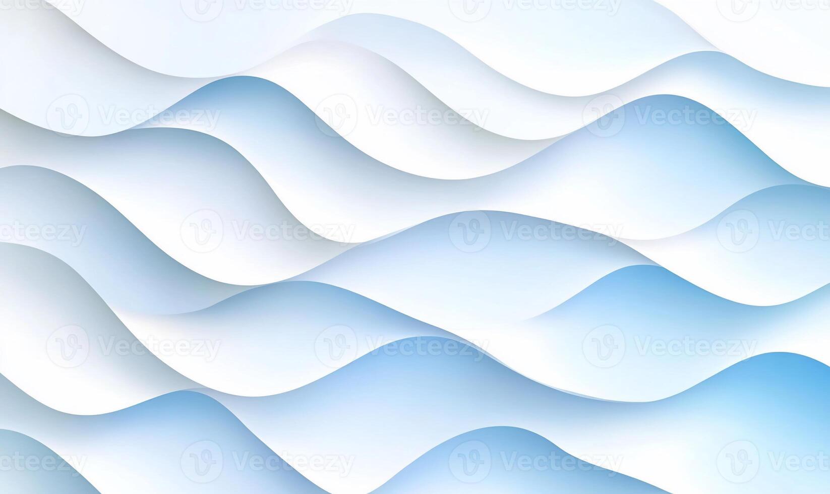 Abstract wavy background with light blue and white paper layers. photo