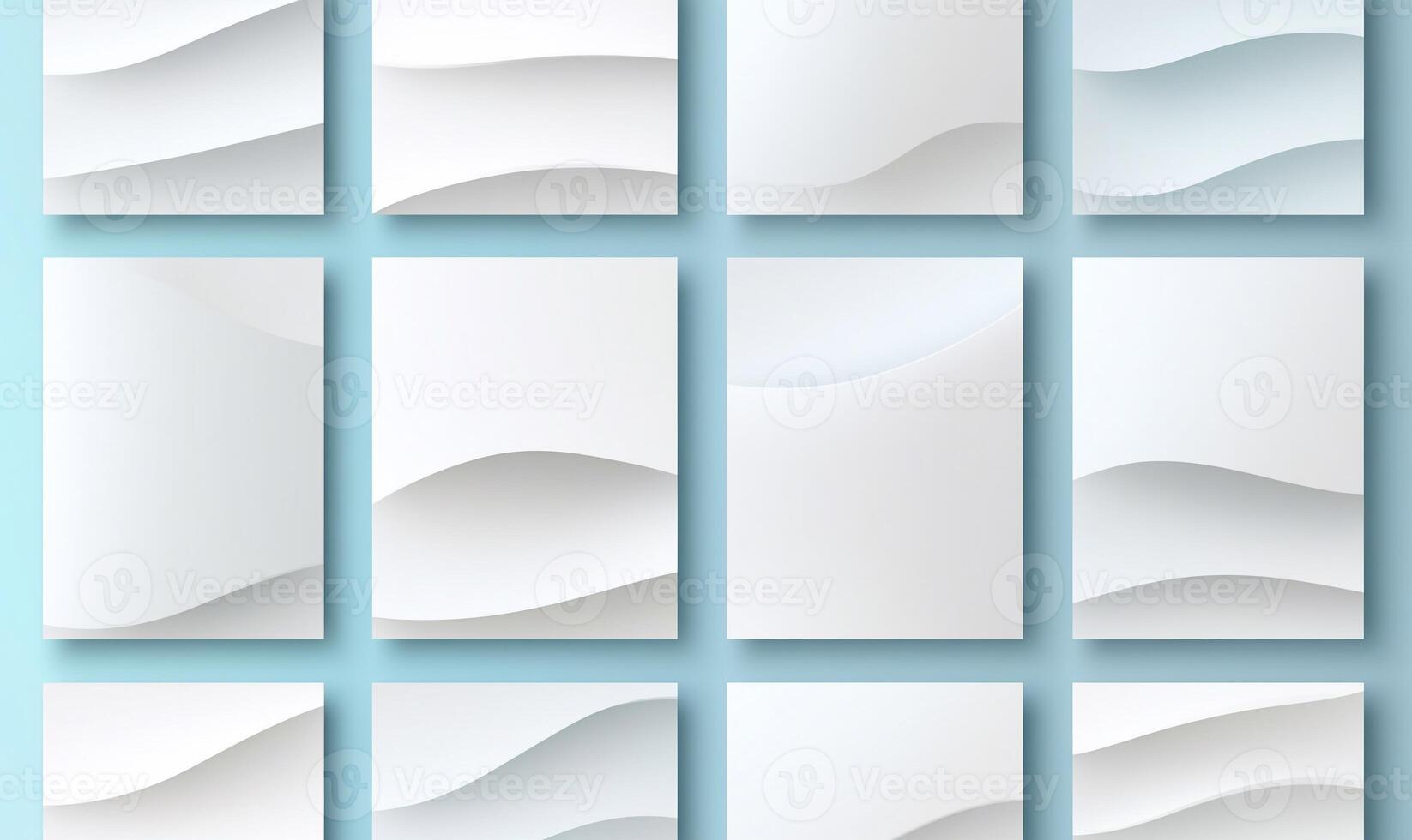 Abstract white wave patterns on light blue background. photo