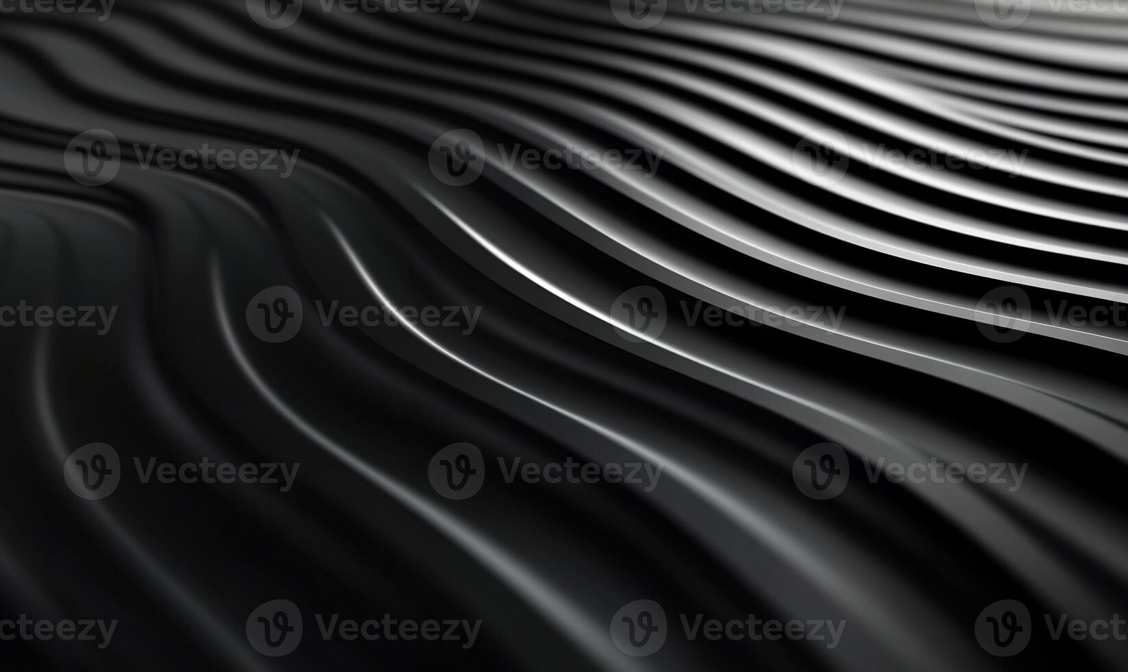 Abstract dark wavy metallic texture. photo