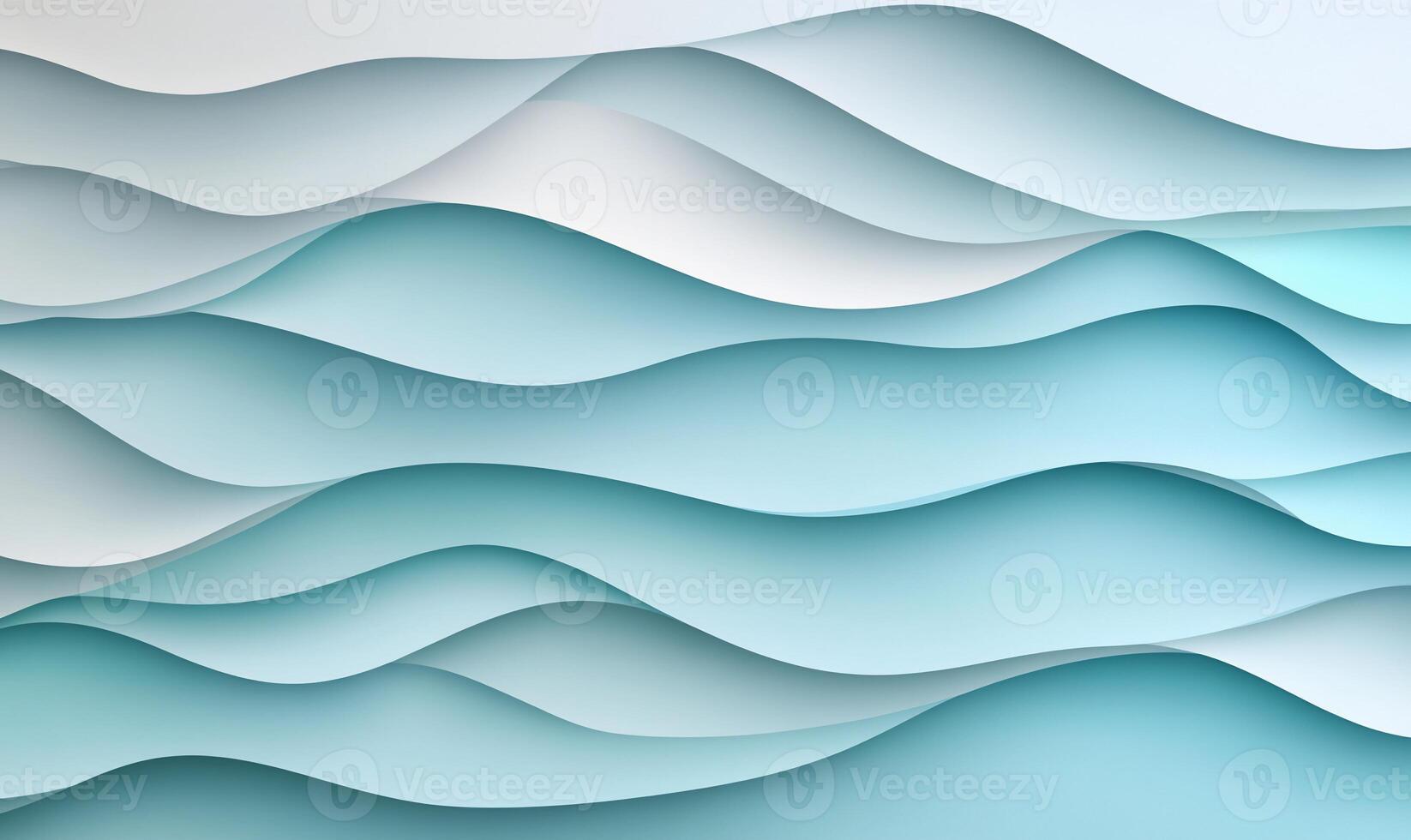 Abstract wavy papercut ocean design. photo