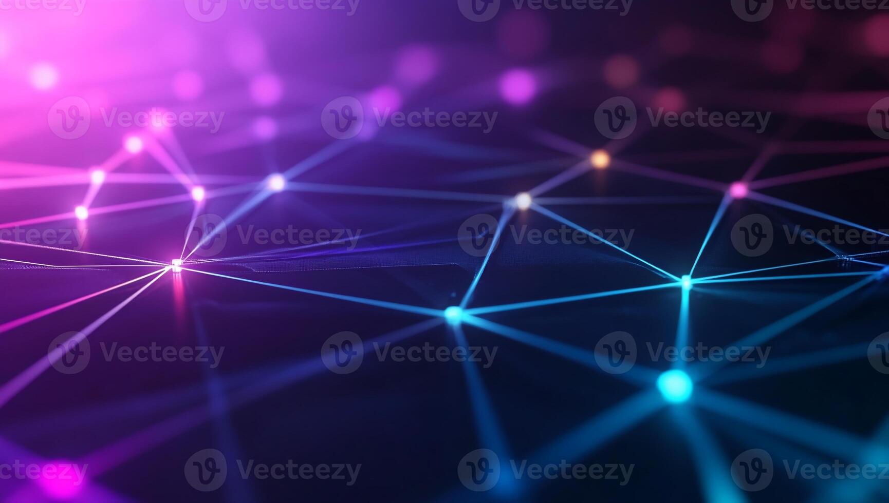 Abstract network connection, glowing nodes and lines.network photo