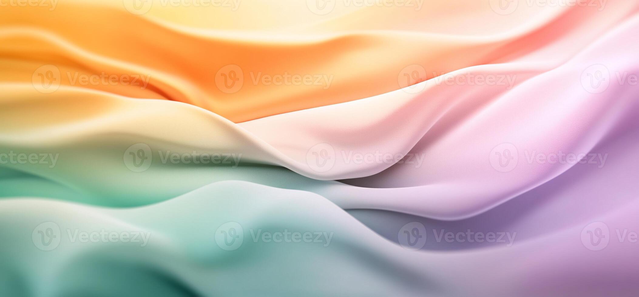 Abstract pastel fabric waves, colorful, flowing textile background. photo