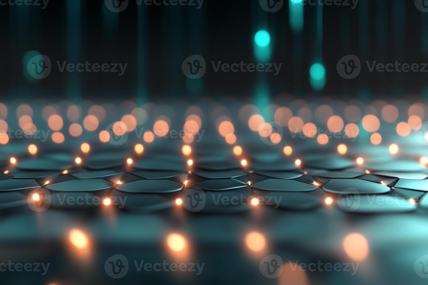 Abstract glowing network grid. photo