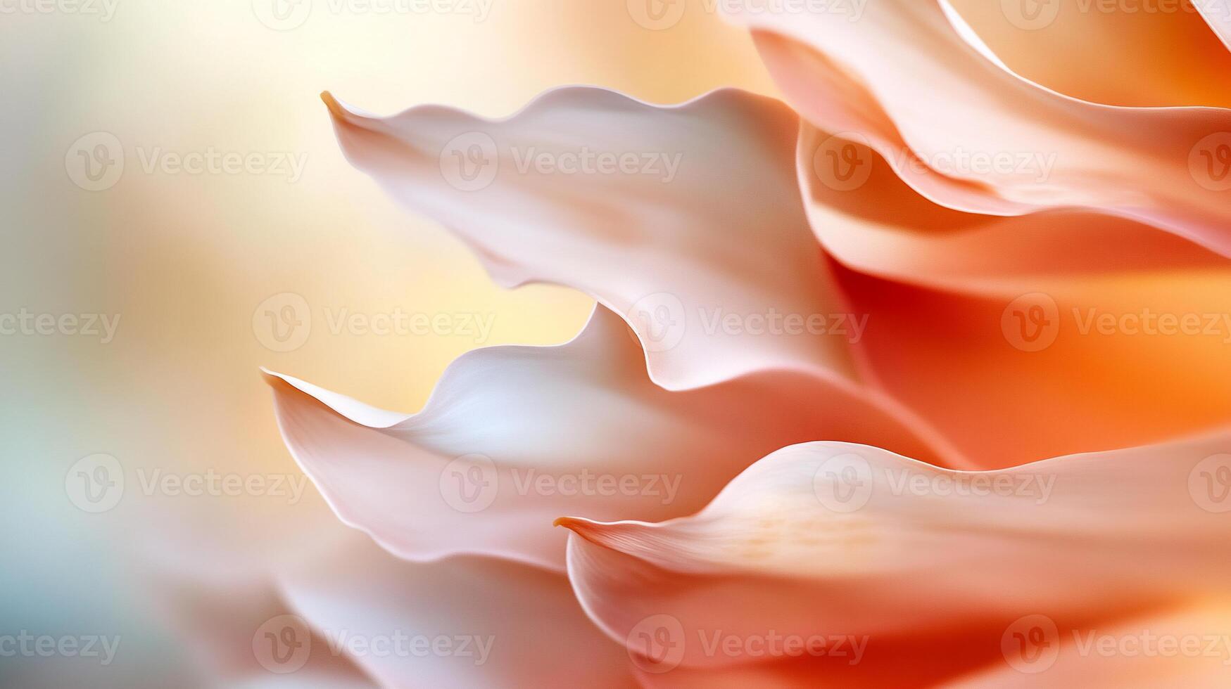 Close-up of delicate, peach-colored flower petals with soft, blurred background. photo