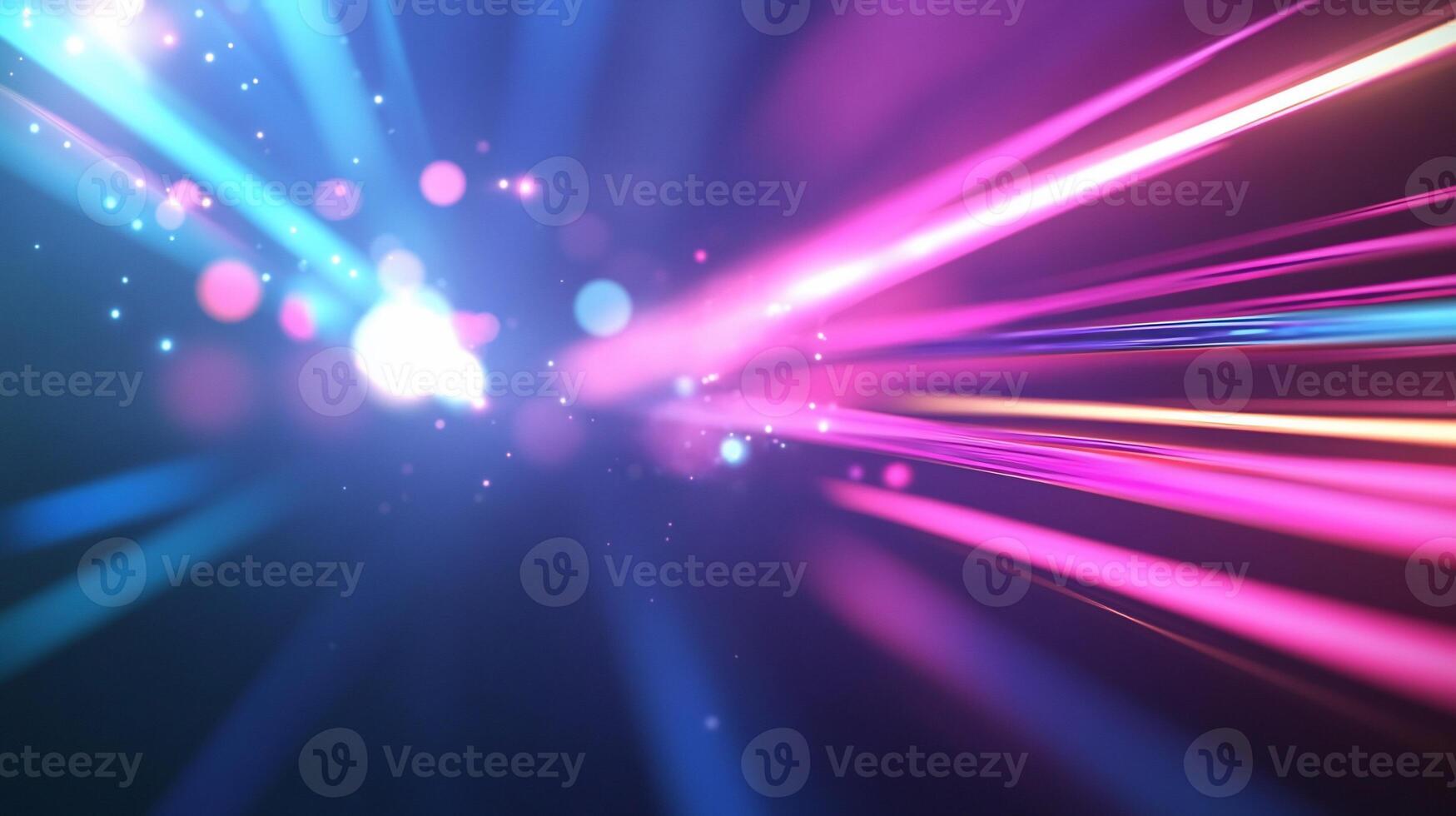 Abstract light streaks, glowing particles, vibrant colors, motion blur, speed, energy, dynamic, futuristic, technology, digital art. photo