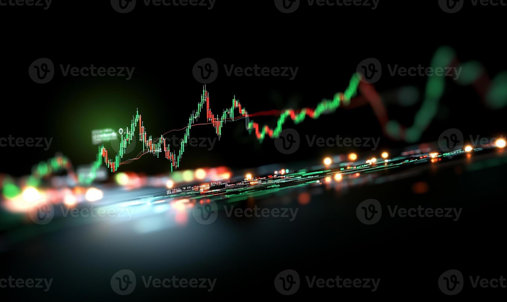 Abstract stock market graph showing price fluctuations. photo