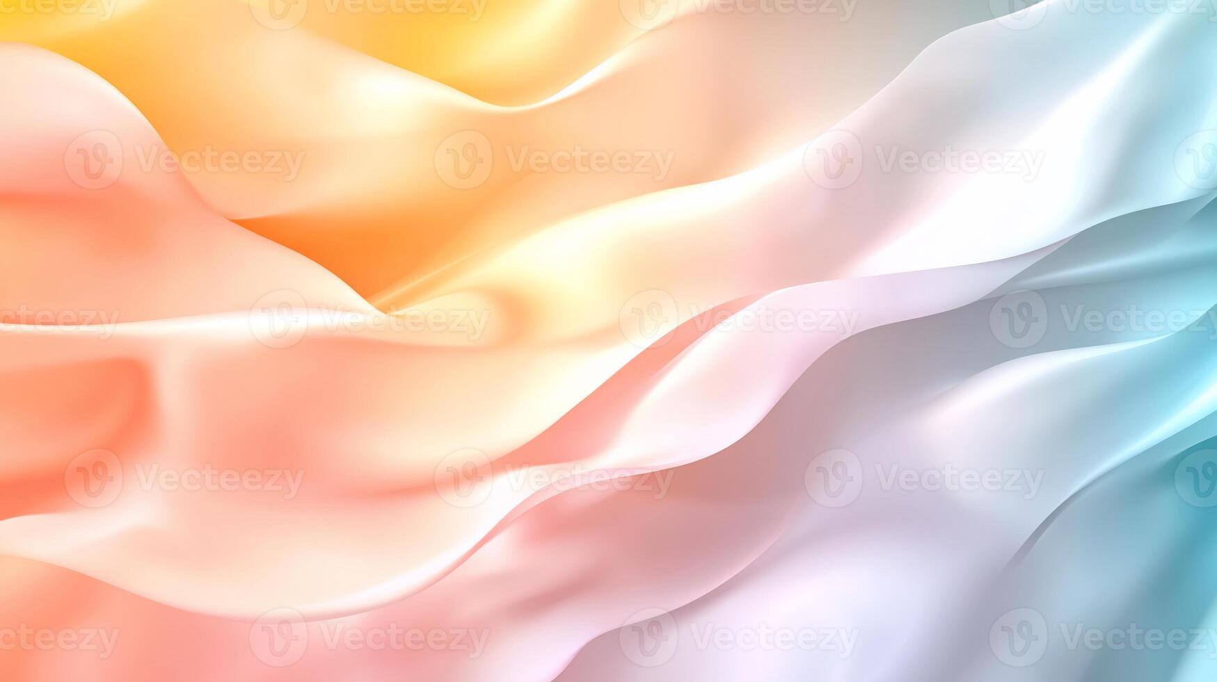 Abstract pastel fabric waves, soft gradient colors. photo