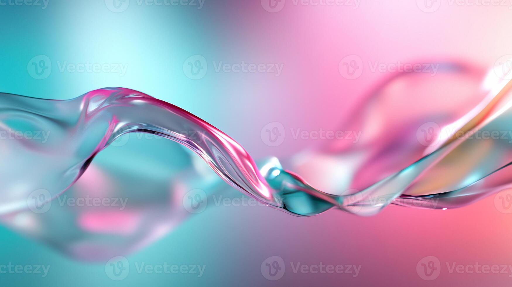 Abstract flowing pastel liquid waves. photo
