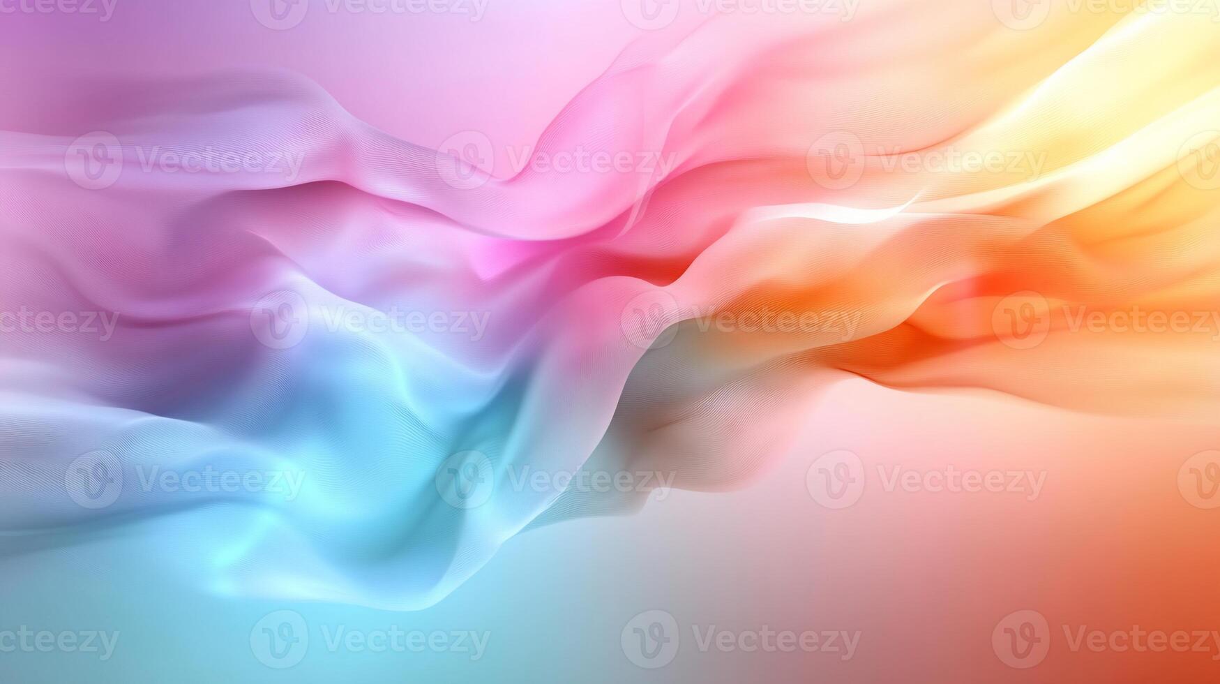 Abstract colorful flowing fabric wave. photo