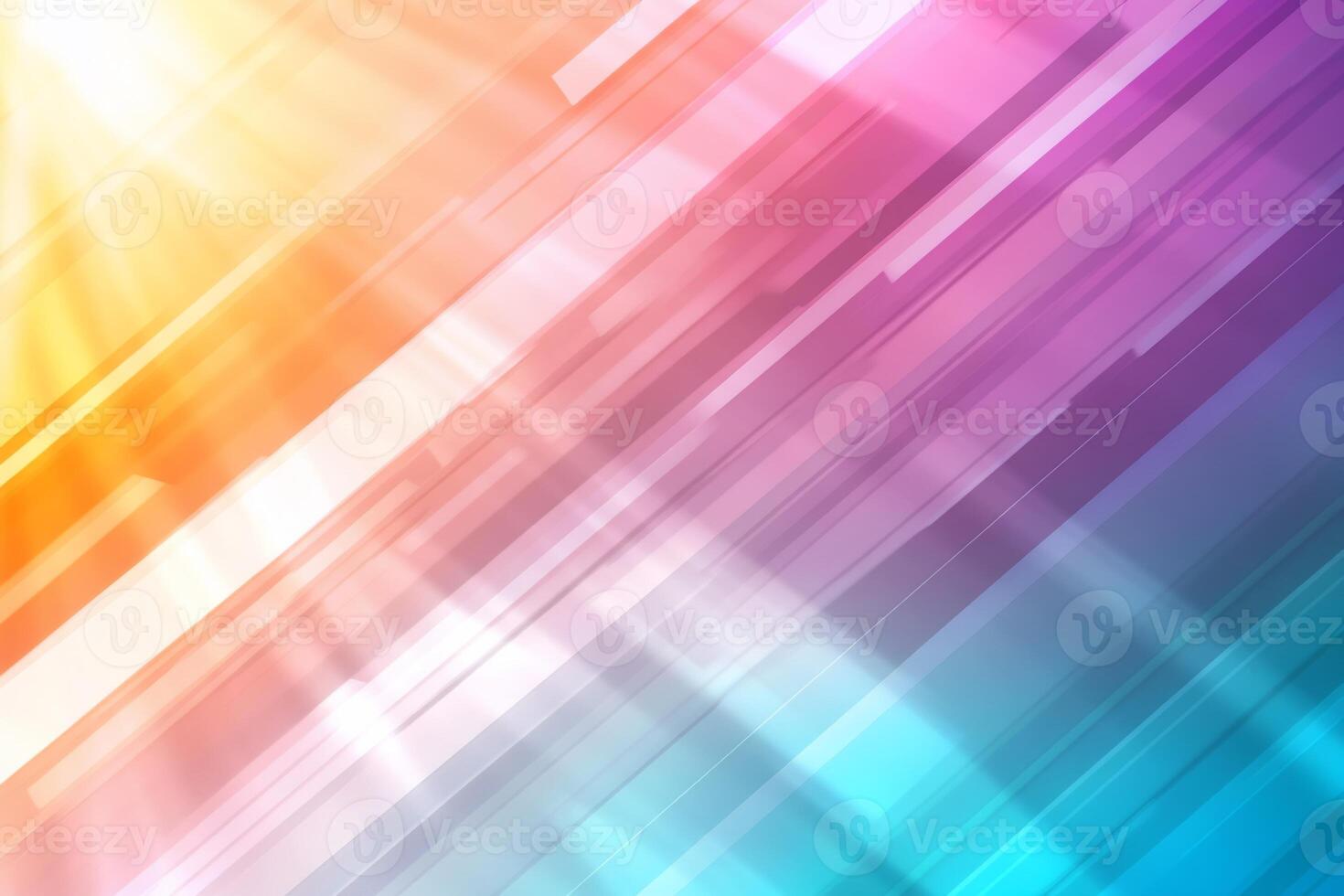 Abstract colorful diagonal lines background with bright light effect. photo