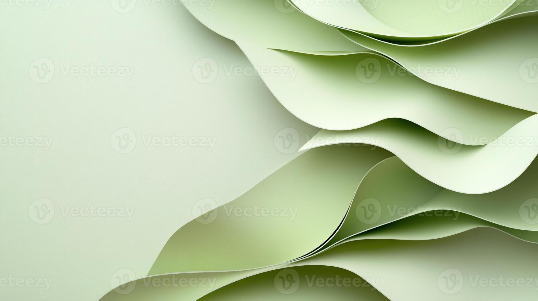 Abstract green paper cut background.green color photo
