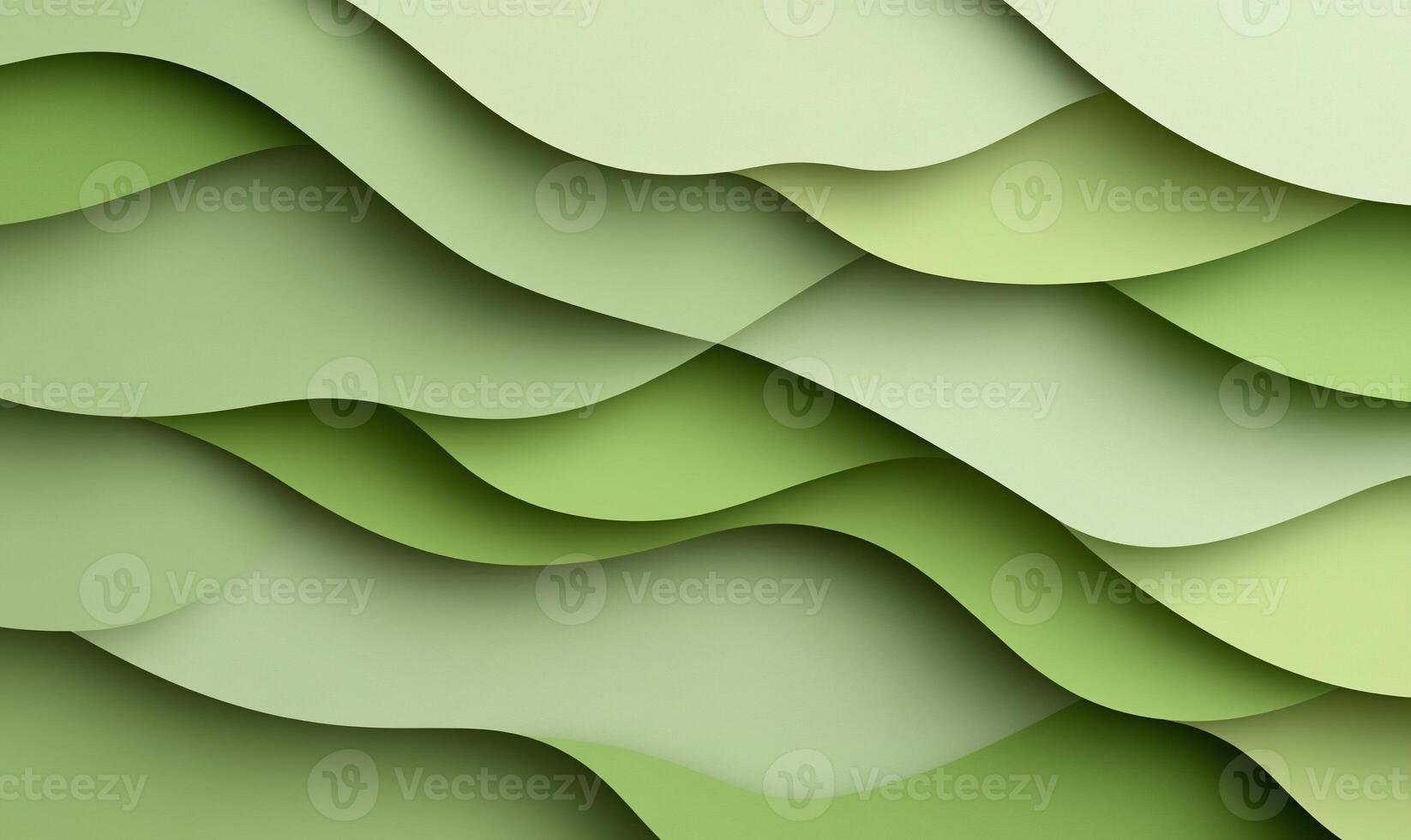 Abstract green paper cut photo