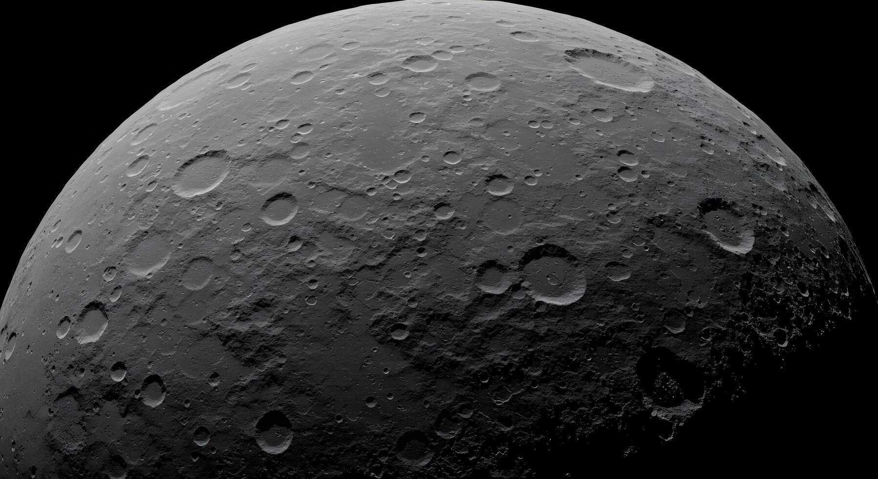 A Detailed Close-up of Ceres Surface Unveiling its Cratered Landscape and Ancient Geological History photo