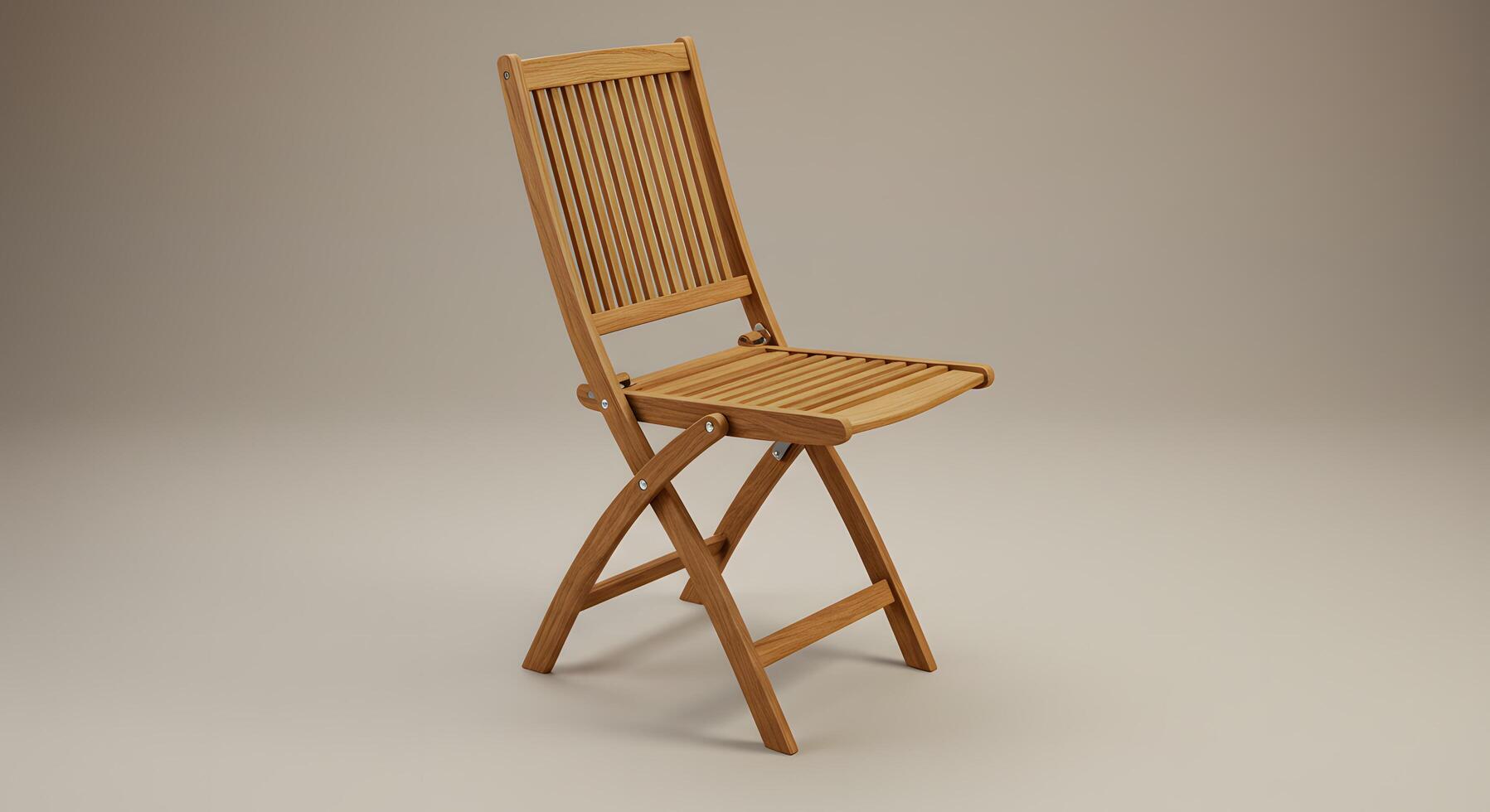 Elegant Wooden Folding Chair Design for Indoor Outdoor Use, Perfect for Patio, Garden, or Balcony photo
