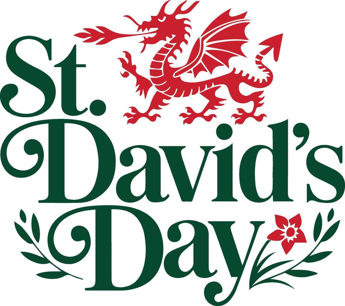 st david's day logo design vector