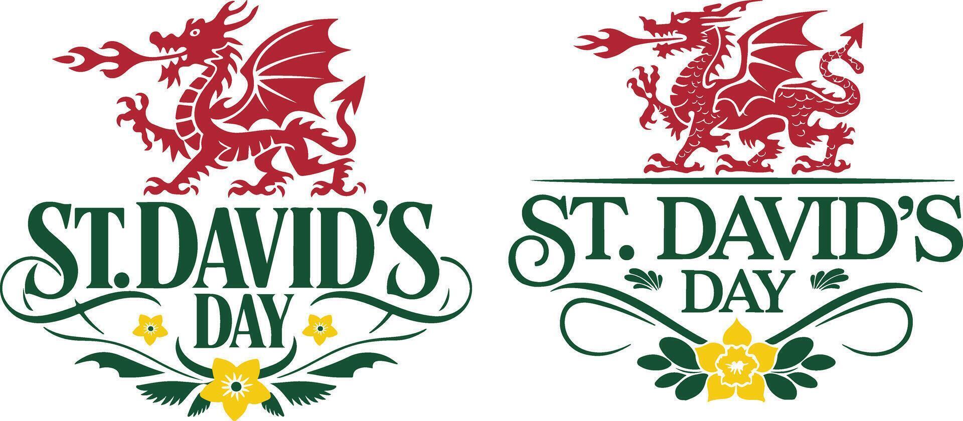 st david's day logo vector